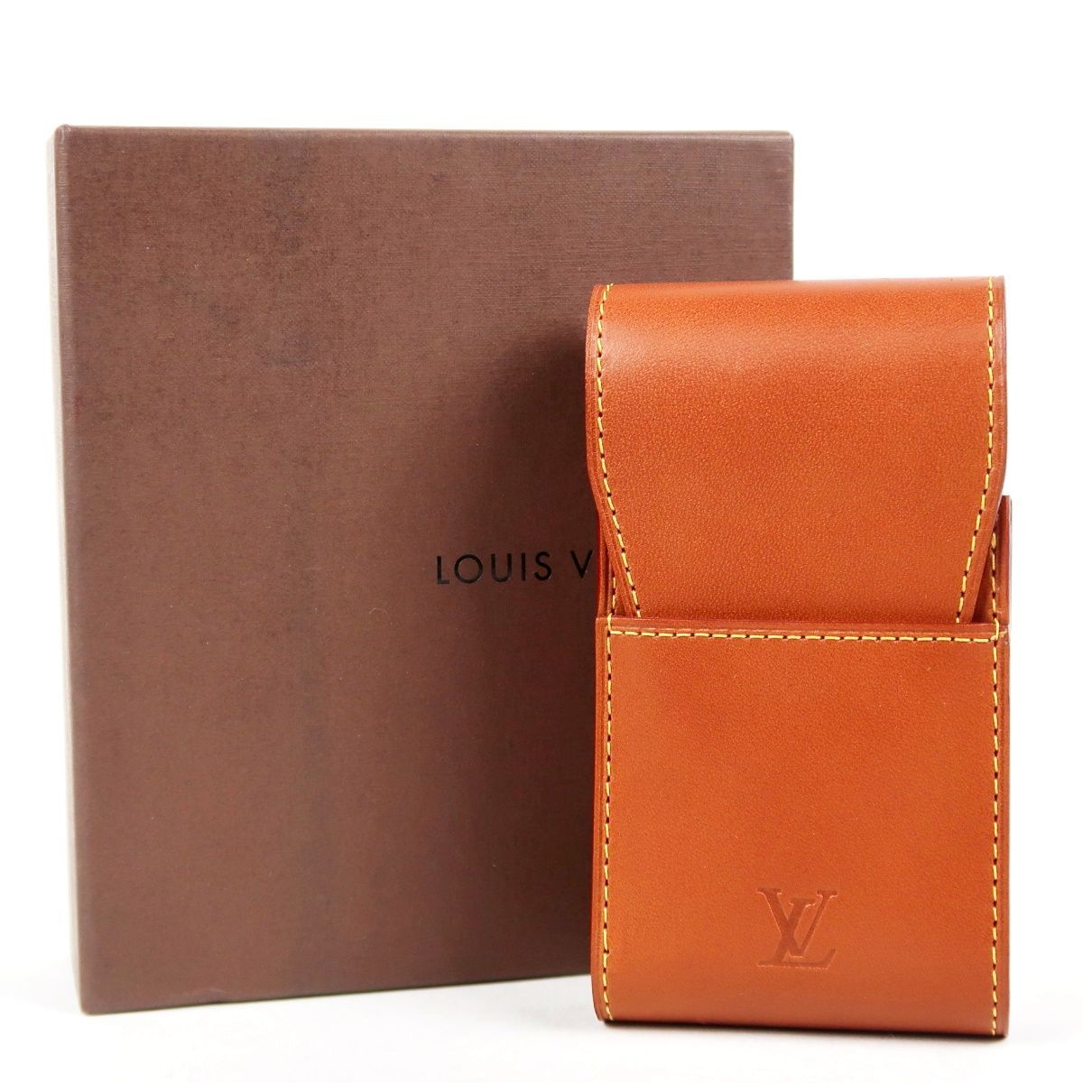 【超美品】LOUIS VUITTON ヴィトン スペイン製 ノマド シガレットケース 煙草入れ ブラウン系 小物【VE33】