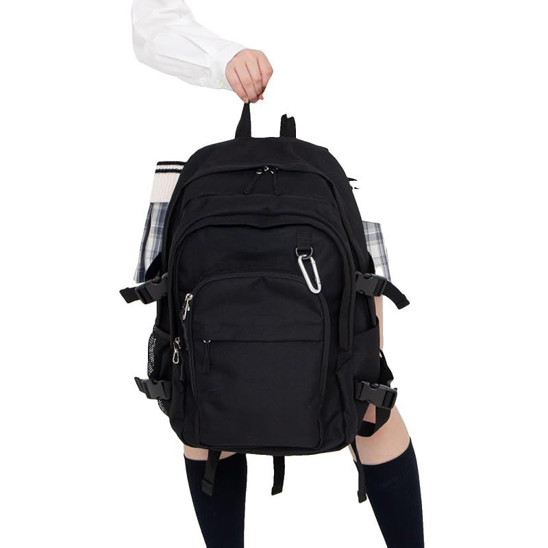 【新品】 [ウィゴー] スクール デイリー リュック 大容量 通勤 通学 レディース シャツ F ブラック