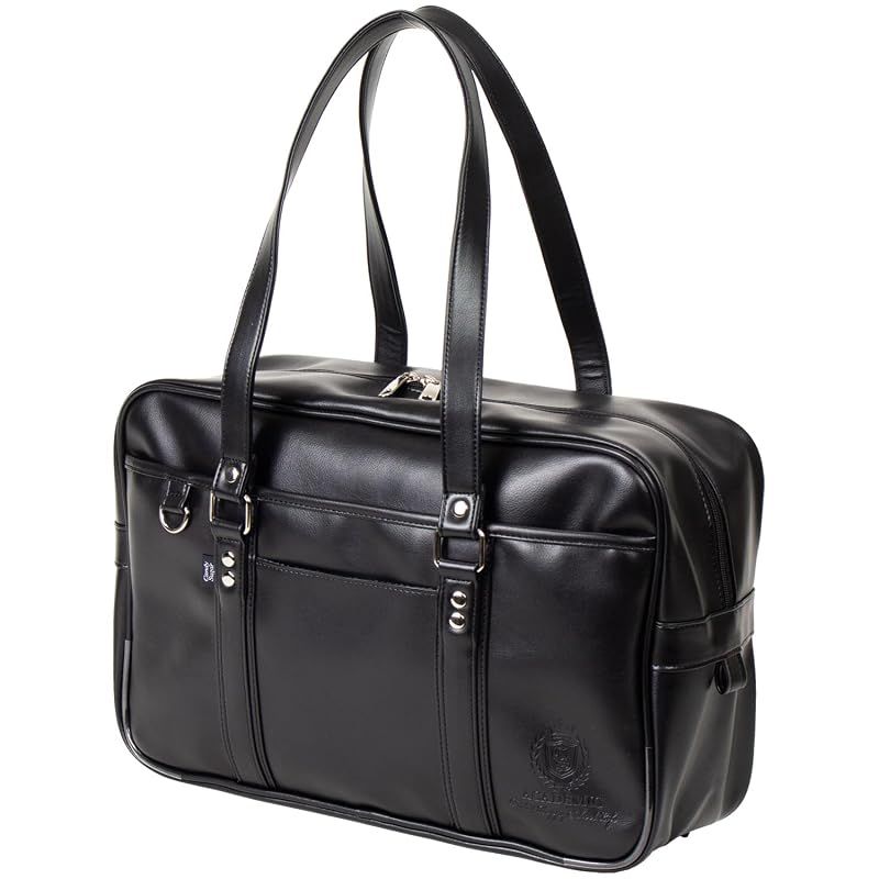【新品】 [キャンディーシュガー] CandySugar 合皮 スクールバッグ 高校生 女子ロゴ 型押 通学用 (黒)