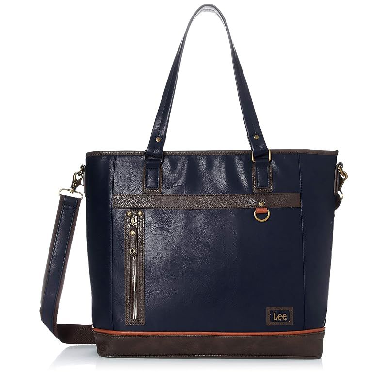 【新品】 [リー]トートバッグ アンティークレザー調合皮 2WAY ショルダーバッグ ネイビー 0 8,268円