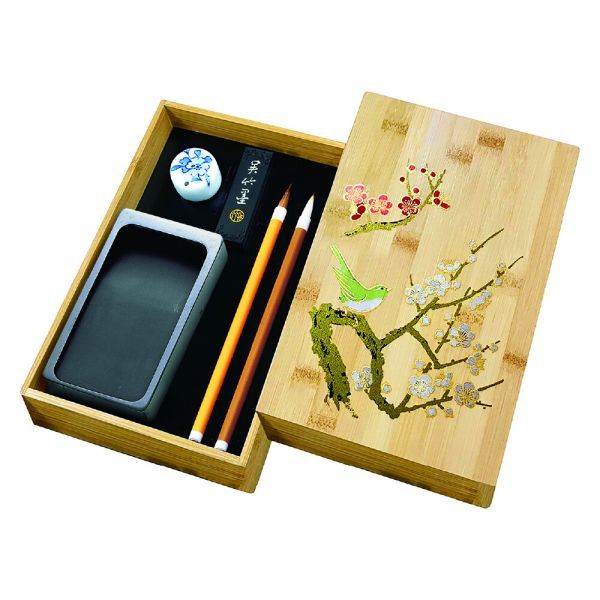 硯箱セット 竹製 鉄仙蒔絵 (KB723-901) 12,329円