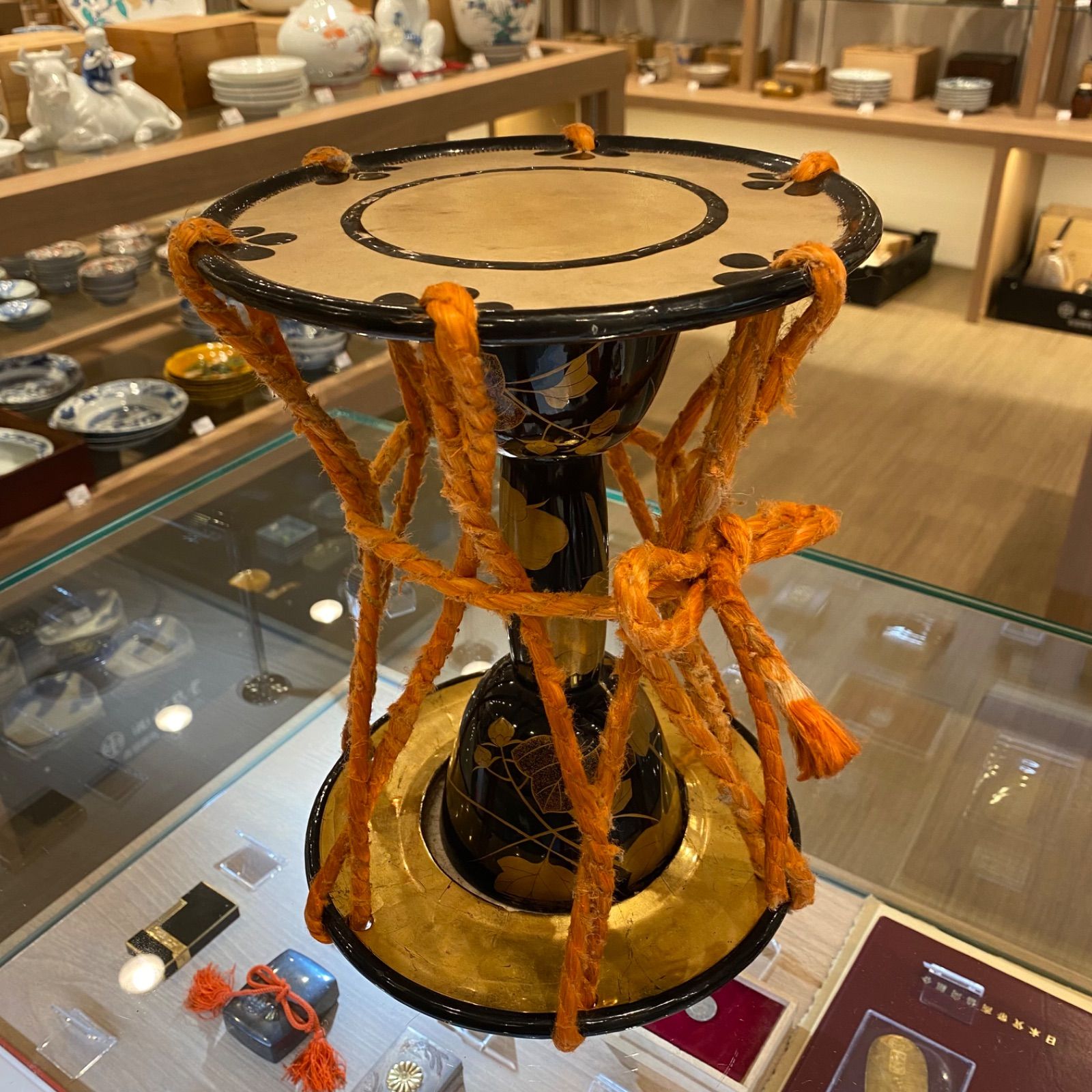 時代 極上蒔絵 ノミ入 小鼓 新キ8-0819☆ トサオ 45,000円