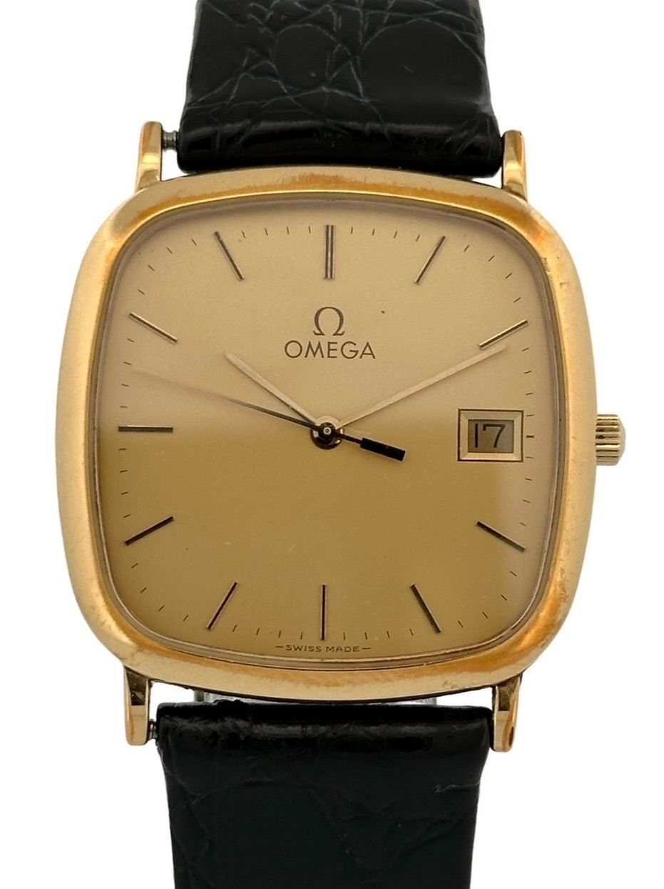 【稼働品】OMEGA オメガ デ・ヴィル 196.0317.1 Cal.1430 クォーツ メンズ 腕時計