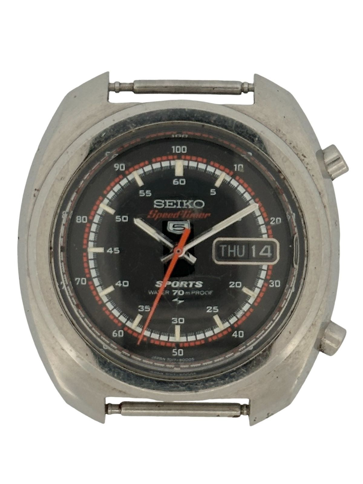 [Real Estate Product/Junk] SEIKO Seiko 5 Sport Speed Timer 7017-8000 Chronograph Automatic Case Only Mens Watch