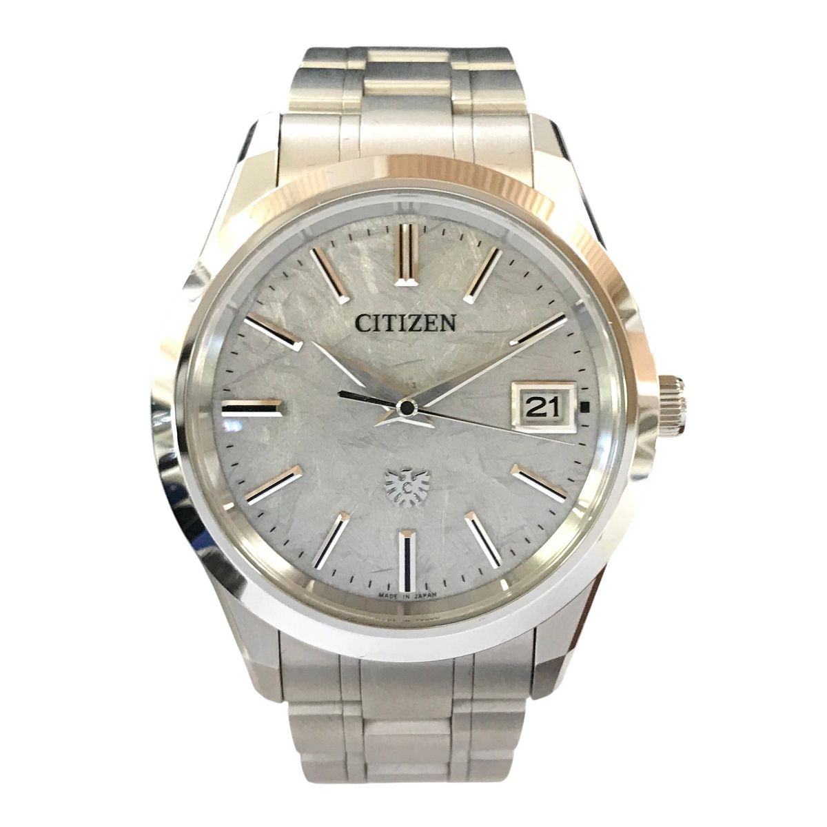 CITIZEN シチズン ザ シチズンコレクション エコドライブ A060-T027369 TI シルバー文字盤 稼働 メンズ 腕時計 中古 良好 T11436461