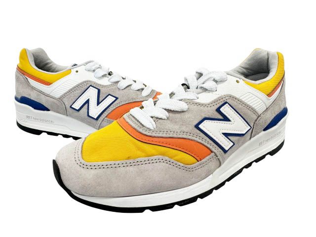 ニューバランス NEW BALANCE M997PT MADE IN USA 27.5 グレー オレンジ イエロー ブランド古着ベクトル 中古▲■260819