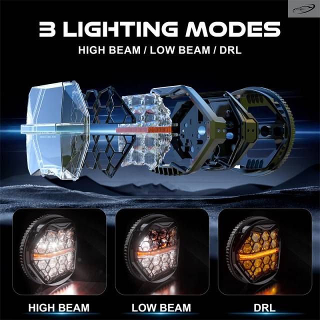5.75 インチ LED 12V ヘッドライト 5 3/4インチ LED DRL オートバイ