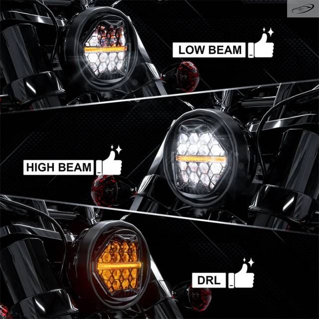 5.75 インチ LED 12V ヘッドライト 5 3/4インチ LED DRL オートバイ