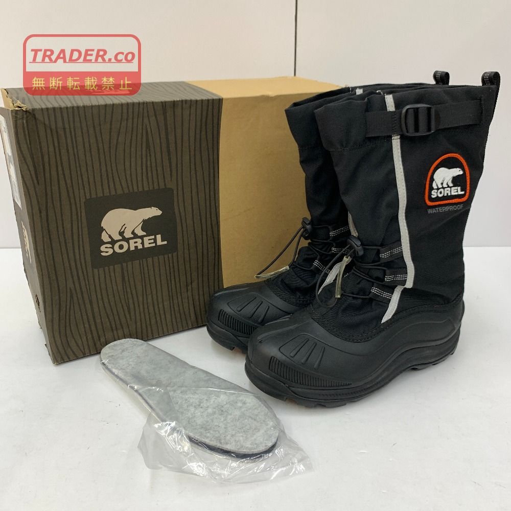 04w7651▽※【中古】SOREL ソレル スノーブーツ ロングブーツ 1573941010 25cm ブラック レディース FEMMES【八王子店】