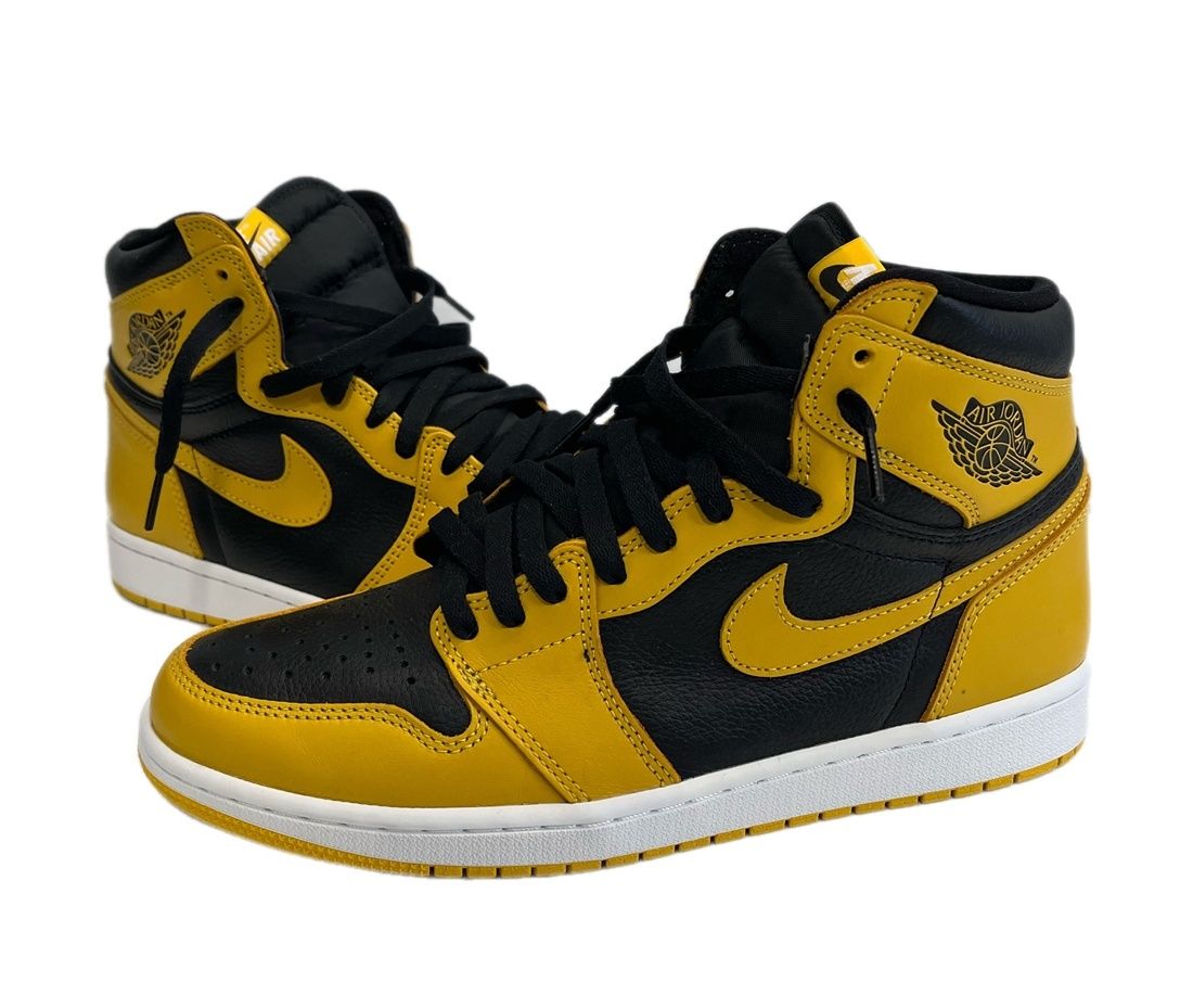 NIKE AIR JORDAN 1 RETRO HIGH OG POLLEN ナイキ エア ジョーダン 1 レトロ ハイ オリジナル ポレン イエロー 555088-701 メンズ靴 スニーカー ブラック 28cm 101sh-2842