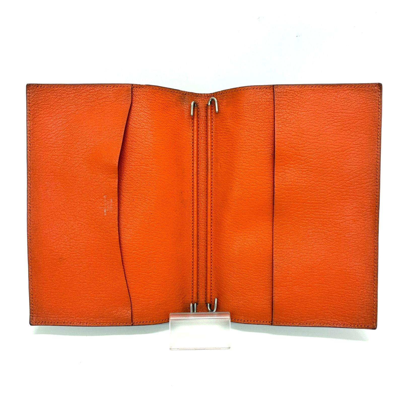 ◆HERMES◆エルメス グローブトロッター 手帳カバー ブラウン×オレンジ ◆◆
