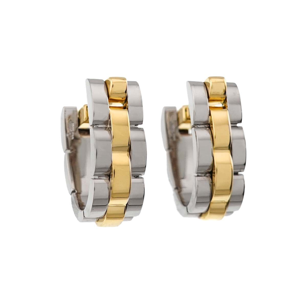 カルティエ Cartier パンテール カフス 18K YG イエローゴールド 750 SS スティール Cufflinks 90333650