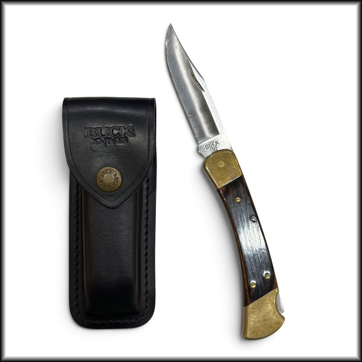 ◆BUCK◆バック U.S.A 110E 折りたたみナイフ フォールディングナイフ レザーケース付き 中古 6,624円