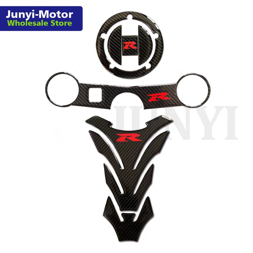 Suzuki GSXR600/750/1000 用 カーボン柄タンクキャップステッカー