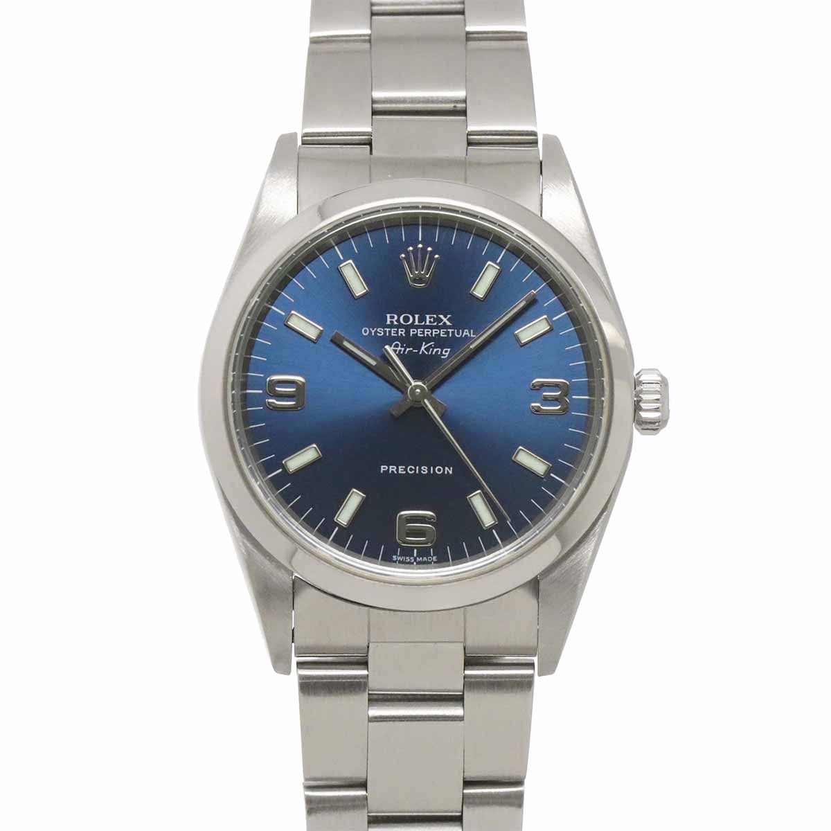 ロレックス ROLEX エアキング 14000 P番 メンズ 腕時計 ブルー オートマ 自動巻き ウォッチ AirKing 90330501