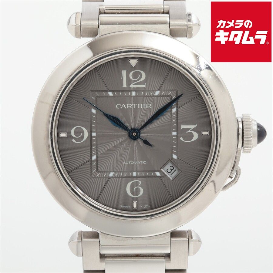 【中古】 【美品】 カルティエ パシャ グレー WSPA0026 ステンレススティール