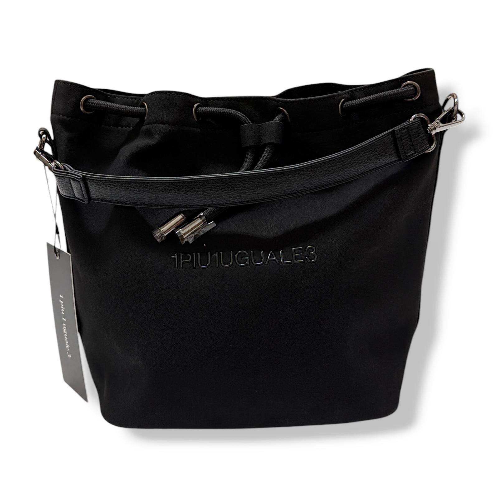 参考上代33000円 未使用 1piu1uguale3 113 GOLF DRAWSTRING BAG ドローストリングバッグ 巾着 ウノピュウノウグァーレトレ GRG489 GPG009 ブラック F （23168M）
