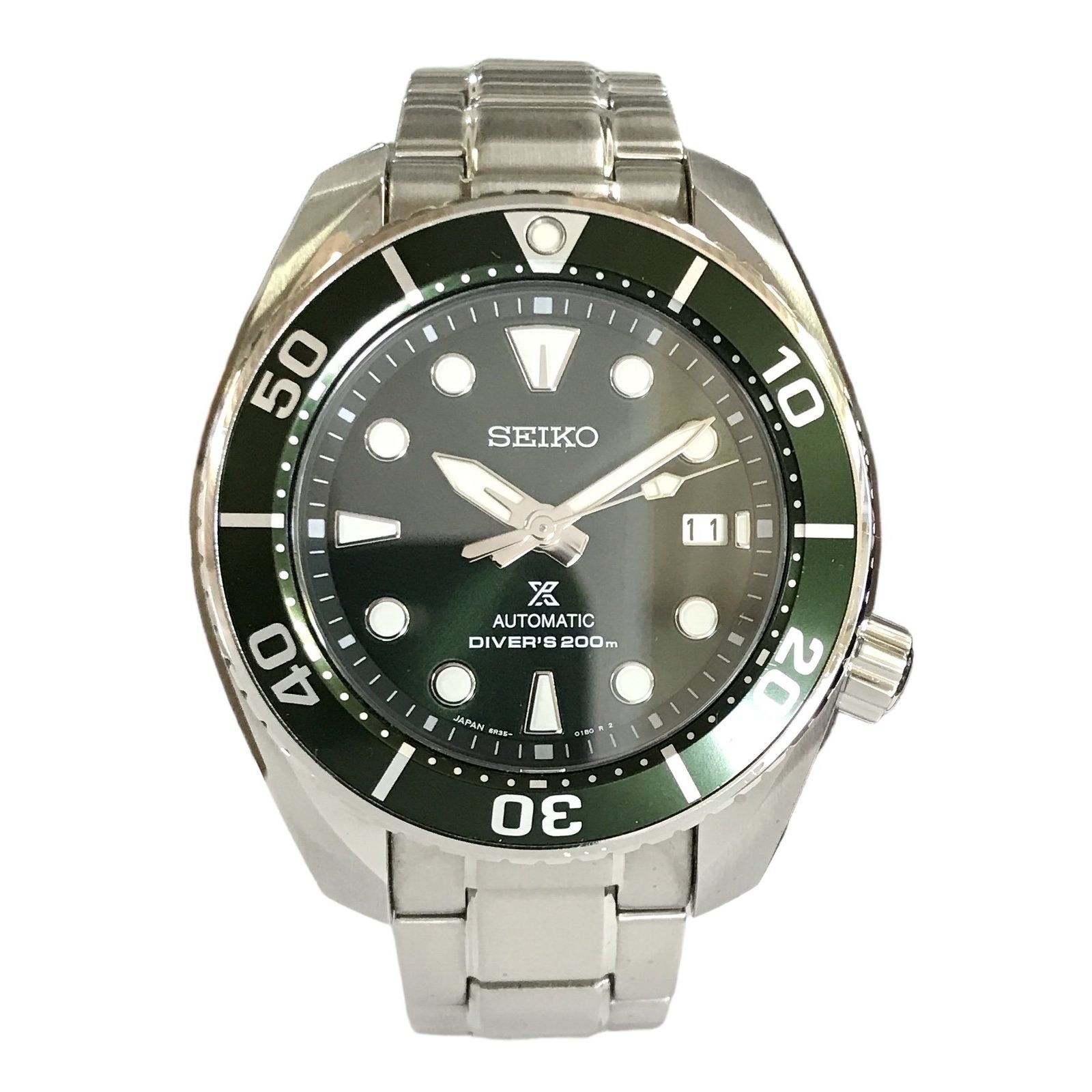 SEIKO セイコー PROSPEX プロスペックス ダイバースキューバ グリーン 6R35-00A0 メンズ 腕時計 自動巻き 稼働 中古 良好 T11534941 55,080円