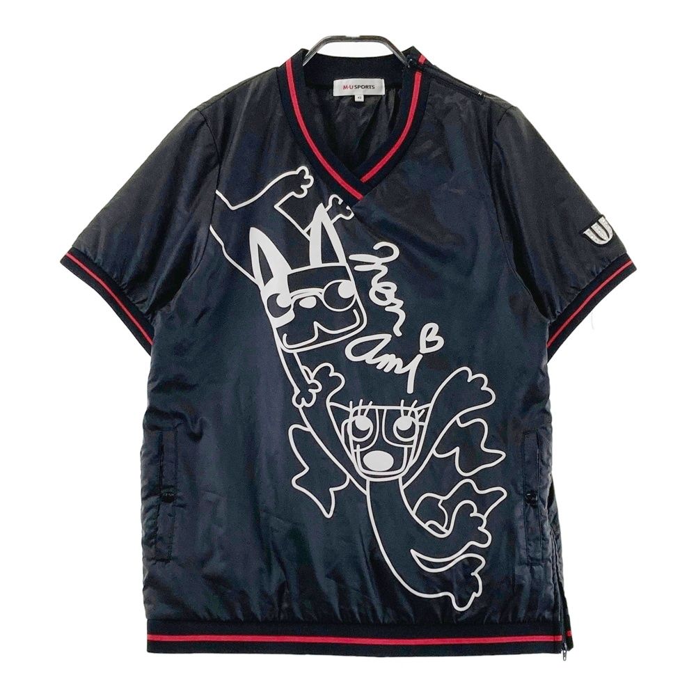 サイズ：42 M.U SPORTS エムユースポーツ 中綿 半袖ブルゾン ブラック系 [240101643418] ゴルフウェア レディース ストスト