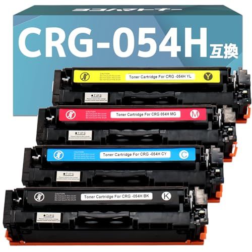 横トナ キヤノン用 CRG-054H 互換トナー 4色セット 大容量 残量表示 LBP621C LBP622C MF642Cdw 644Cdw 対応 | ＜大容量版＞ キヤノン(Canon)用 CRG-054H トナーカートリッジ054H 4色セット (ブラッ