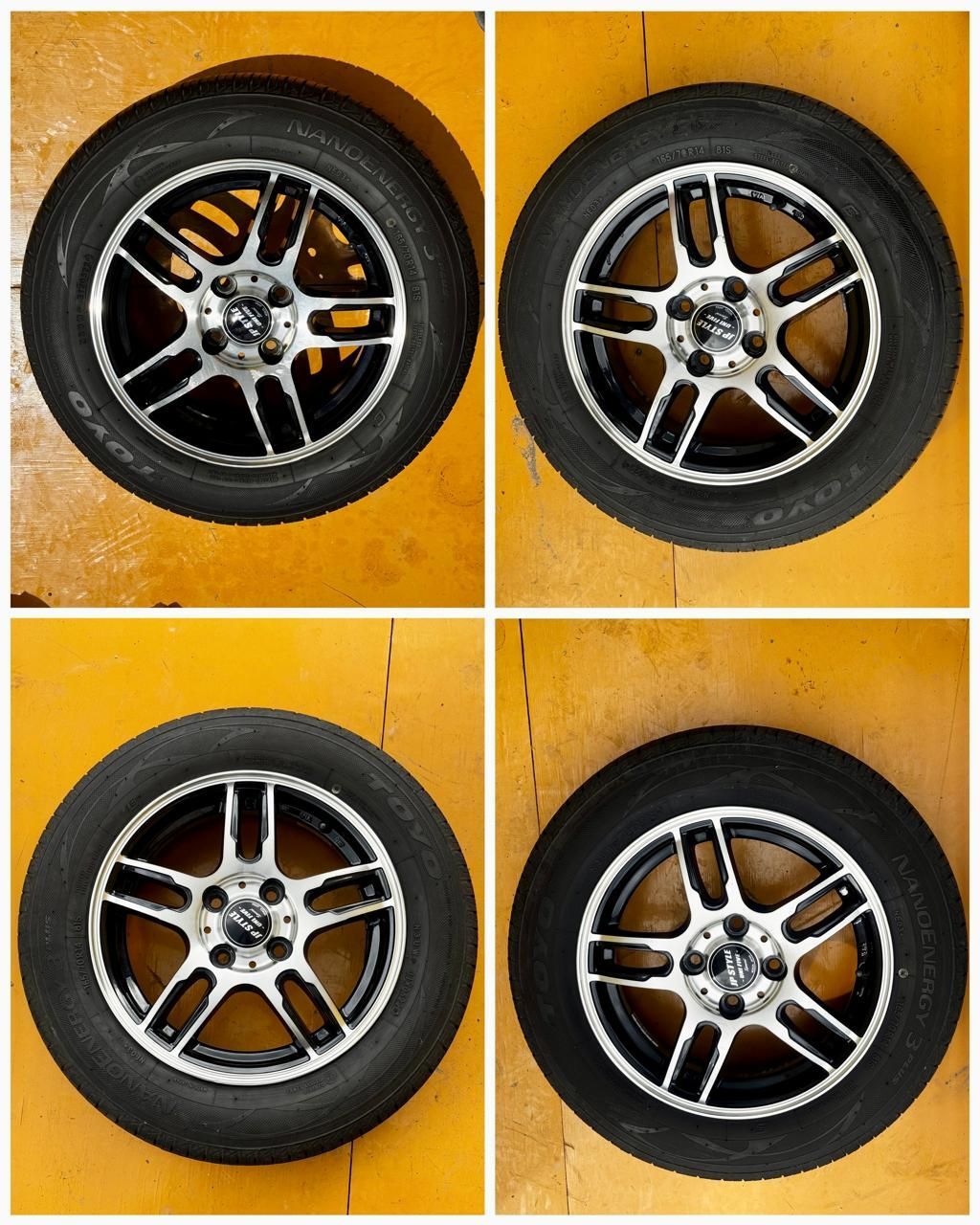 ZT-9168] 4本 4穴 TOYOTA JP-STYLE MONZA アルミホイール 14X5 1/2J ET45 トーヨー 165/70R14 81S 4本 2022 溝 6.29mm 21,375円