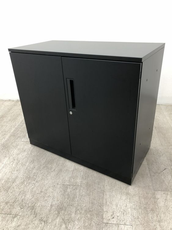【中古品】コクヨ エディアシリーズ 両開き書庫 BWU-SD39 ブラック