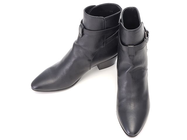 SAINT LAURENT サンローラン ショートブーツ レディース37（約24cm） ブラック レザー 579169 【中古】200 24,437円