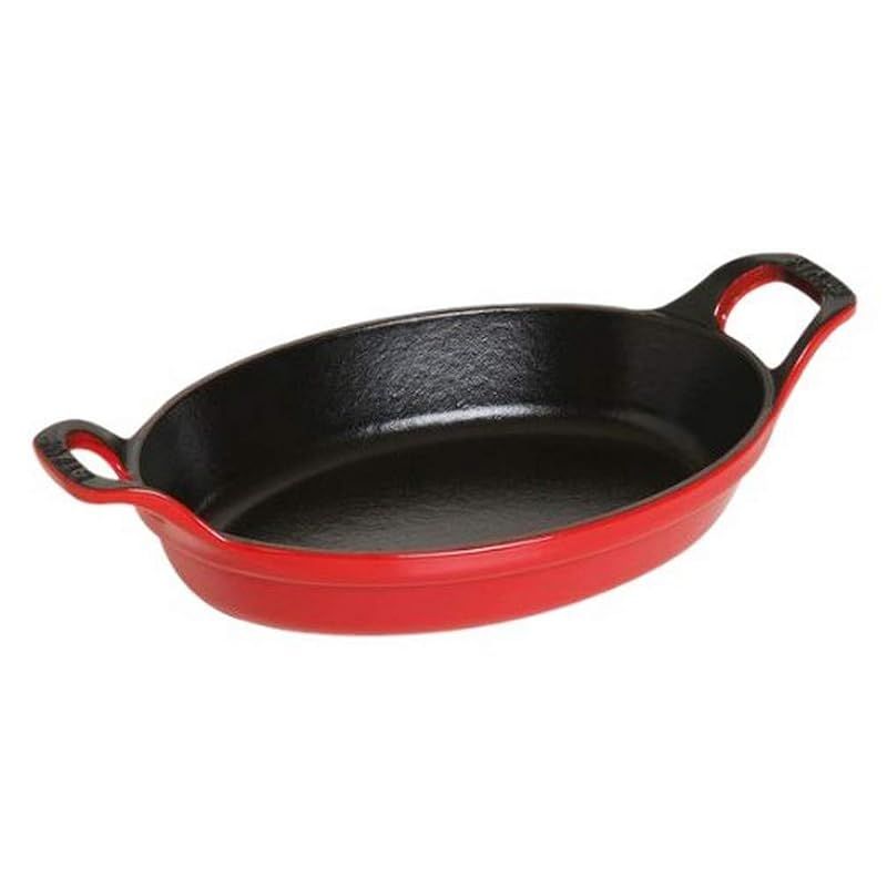 staub ストウブ 「 オーバル スタッカブル ディッシュ チェリー 21cm 」 鋳物 ホーロー グリル グラタン皿 【日本正規販売品】 Dish 40509-896