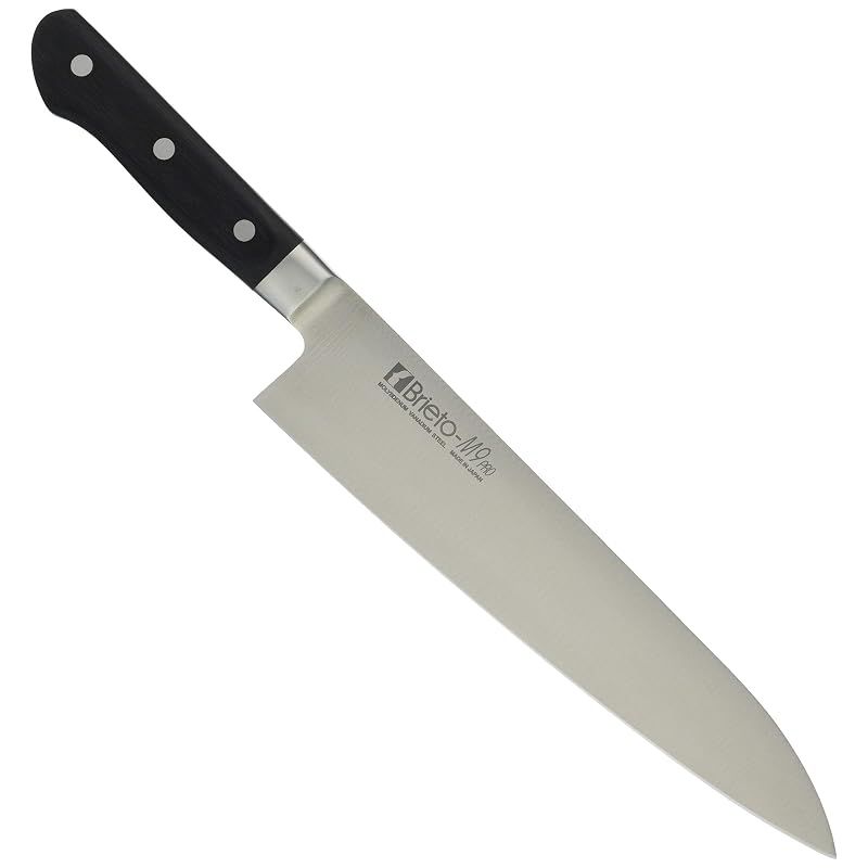 片岡製作所 牛刀庖丁 シルバー 240mm 日本製 Brieto-M9pro モリブデン・バナジウム鋼 M904