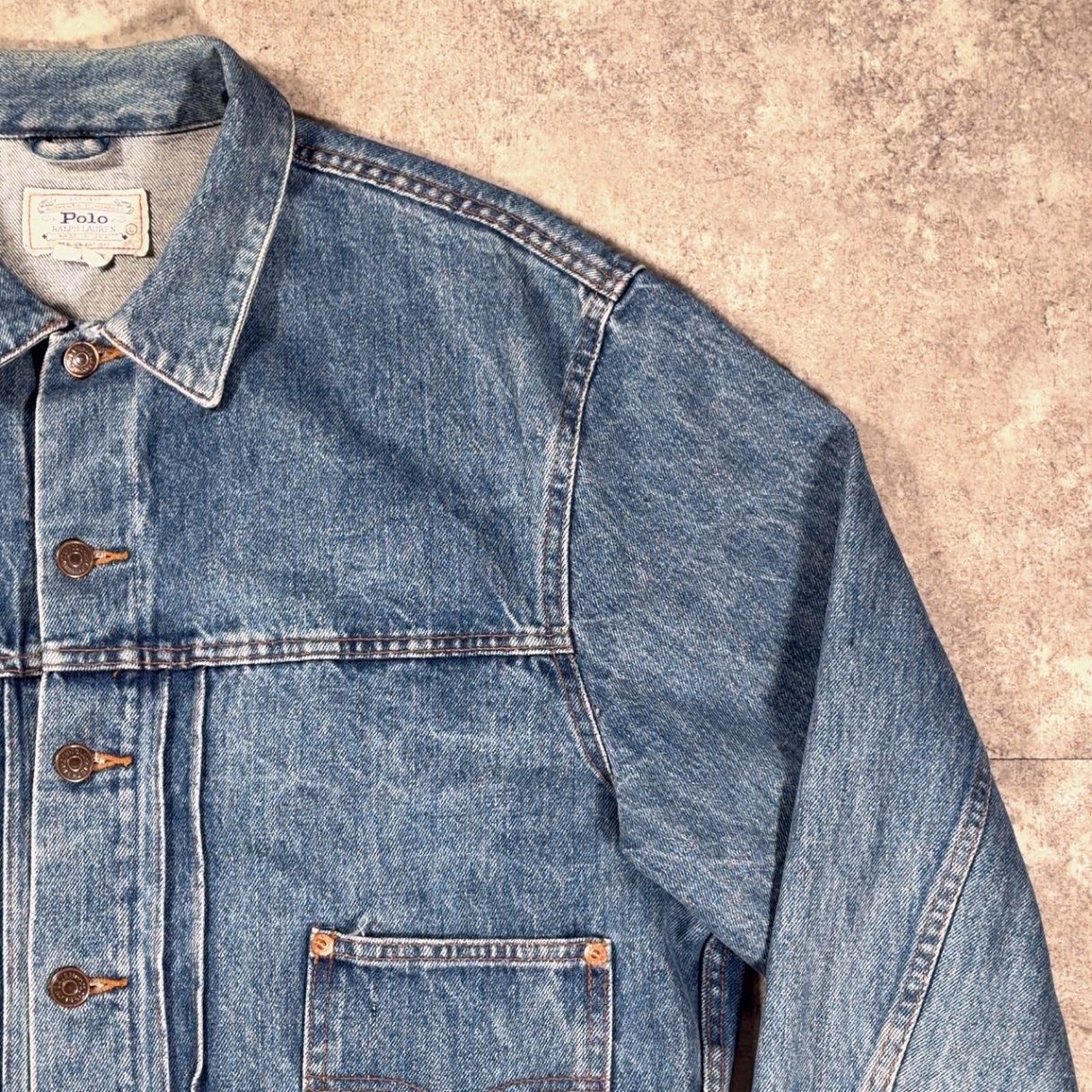 80's 90's Polo RALPH LAUREN デニムジャケット USA 白タグ ラルフ