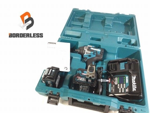 ☆未使用品☆makita マキタ 40Vmax 充電式インパクトレンチ TW007GRDX バッテリ2個(2.5Ah) 充電器 ケース付 コードレス134864