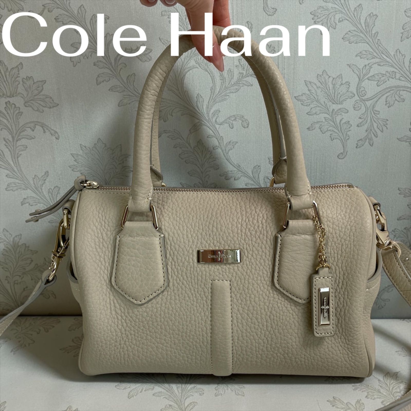 Cole Haan コール ハーン 2way ショルダーバッグ ベージュ レザー 