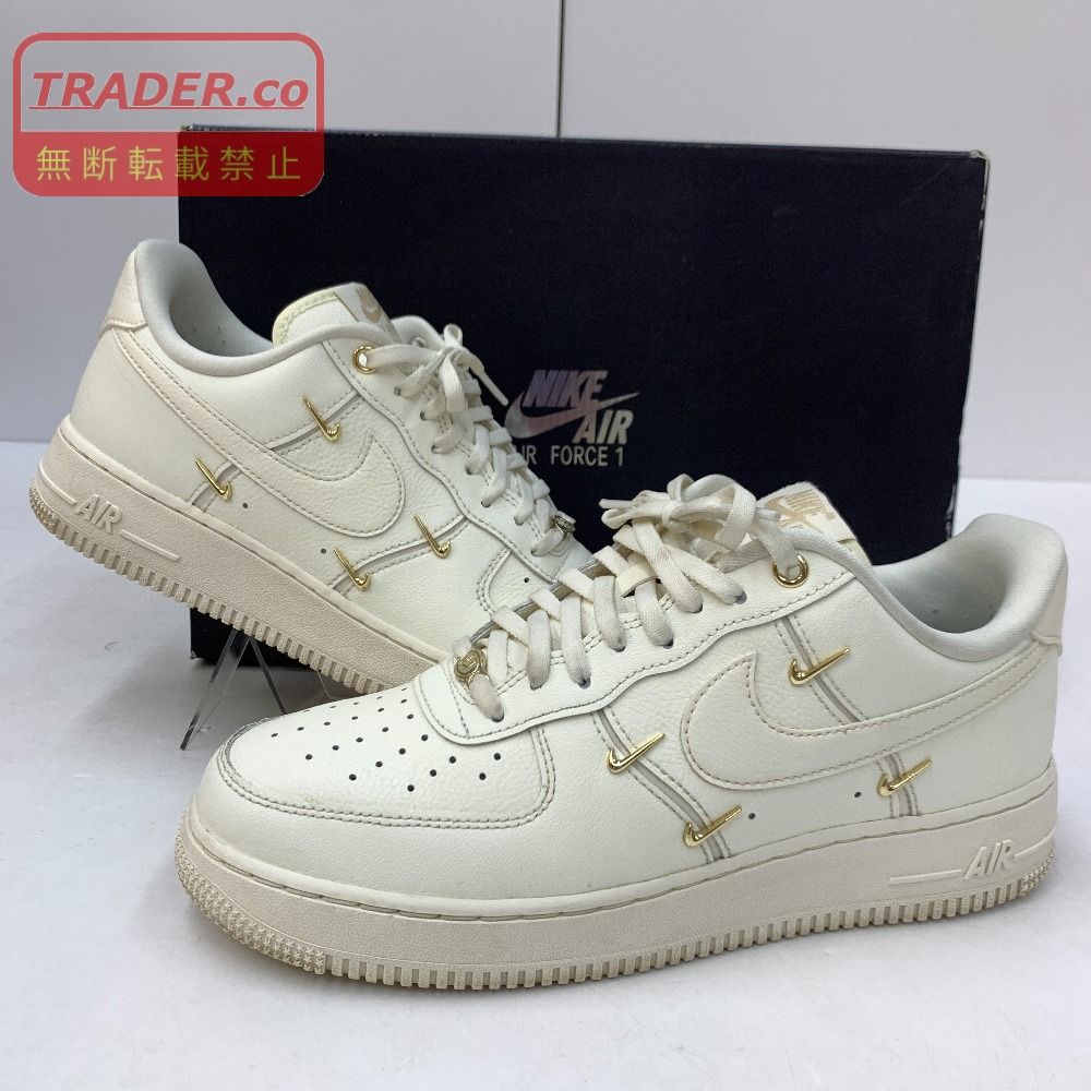 04w7657▽※【中古】Nike Women\'s Air Force 1 FV3654-111 ナイキ ウィメンズ エアフォース1 \'07 LX セイル/メタリックゴールド 26.5cm スニーカー【八王子店】