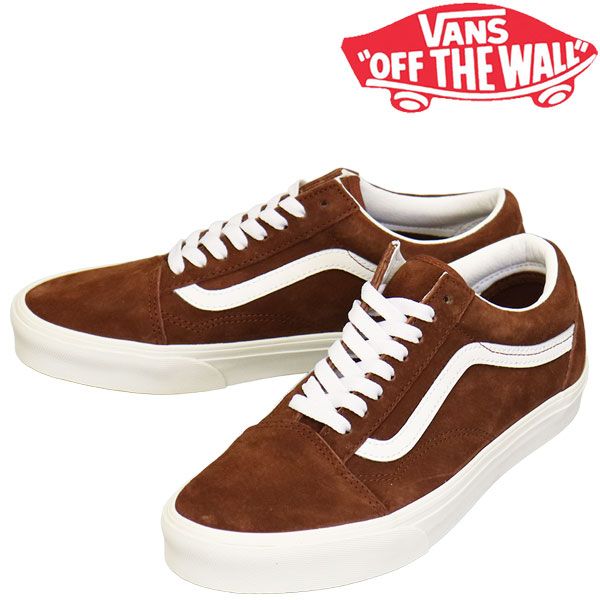 VANS (ヴァンズ バンズ) VN000EDYHI4 Old Skool オールドスクール スニーカー Pig Suede Brown EarthxTrue Whiteh VN681 US6-約24.0cm