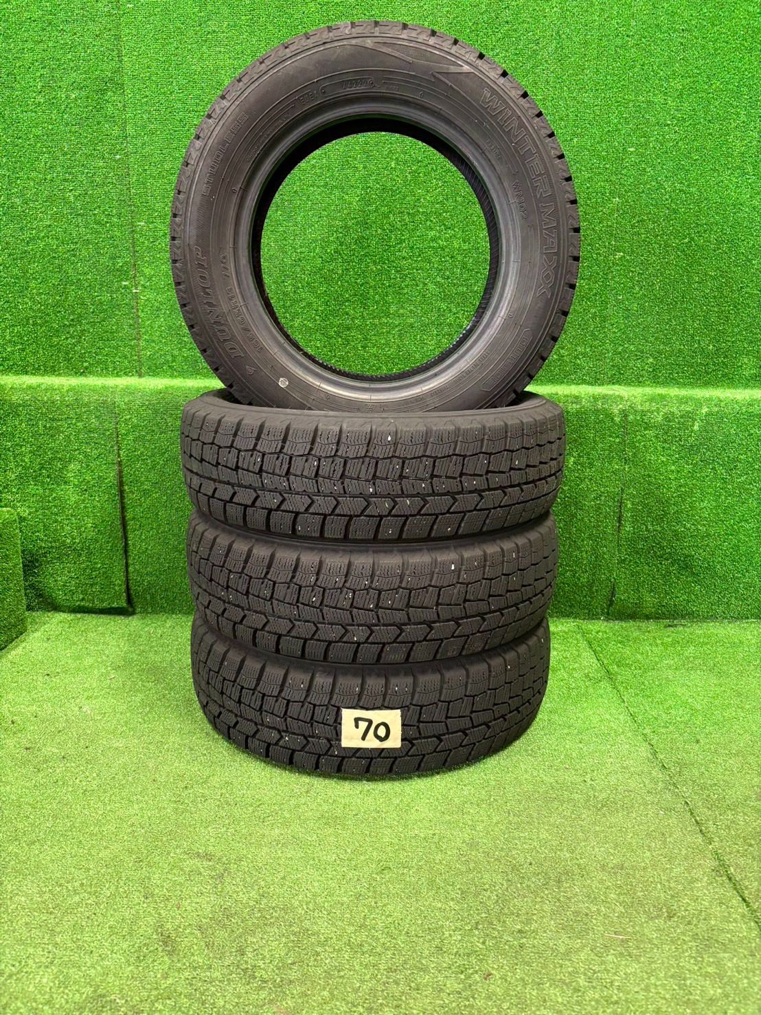 【2022年製・残溝9㎜】ダンロップ WINTER MAXX WM02 165/65R13 77Q 2022年製 中古スタッドレスタイヤ 4本セット