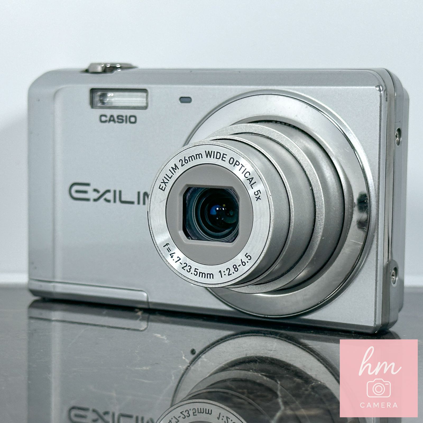 카시오 엑실림 EX-ZS5 실버 14.1MP 6X 옵티컬 줌 와이드 앵글 26mm 메이크업 모드 컴팩트 디지털 카메라 카시오 엑실림
