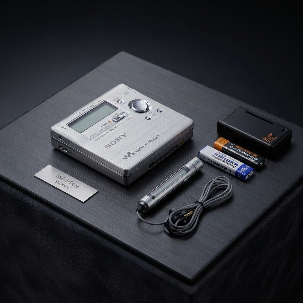 SONY ソニー MZ-R909 シルバー MDレコーダー MDLP対応 （MD録音再生兼用機/ポータブルMDプレーヤー/ポータブルミニディスクレコーダー）