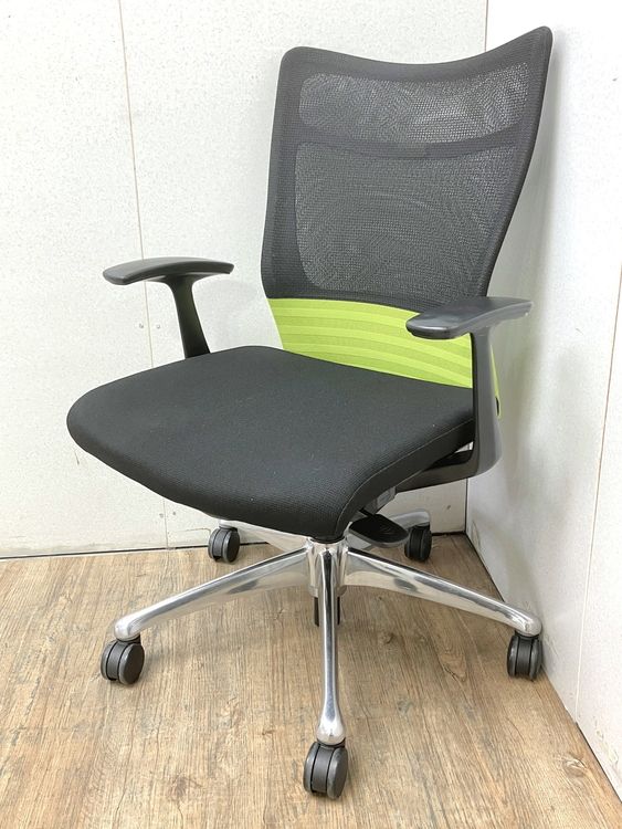 オカムラ 固定肘フィーゴメッシュチェア オフィスチェア フィーゴ 事務椅子 肘付き 布張り メッシュ張り ハイバック キャスター ポリッシュ CJ41BR FDM6 中古品