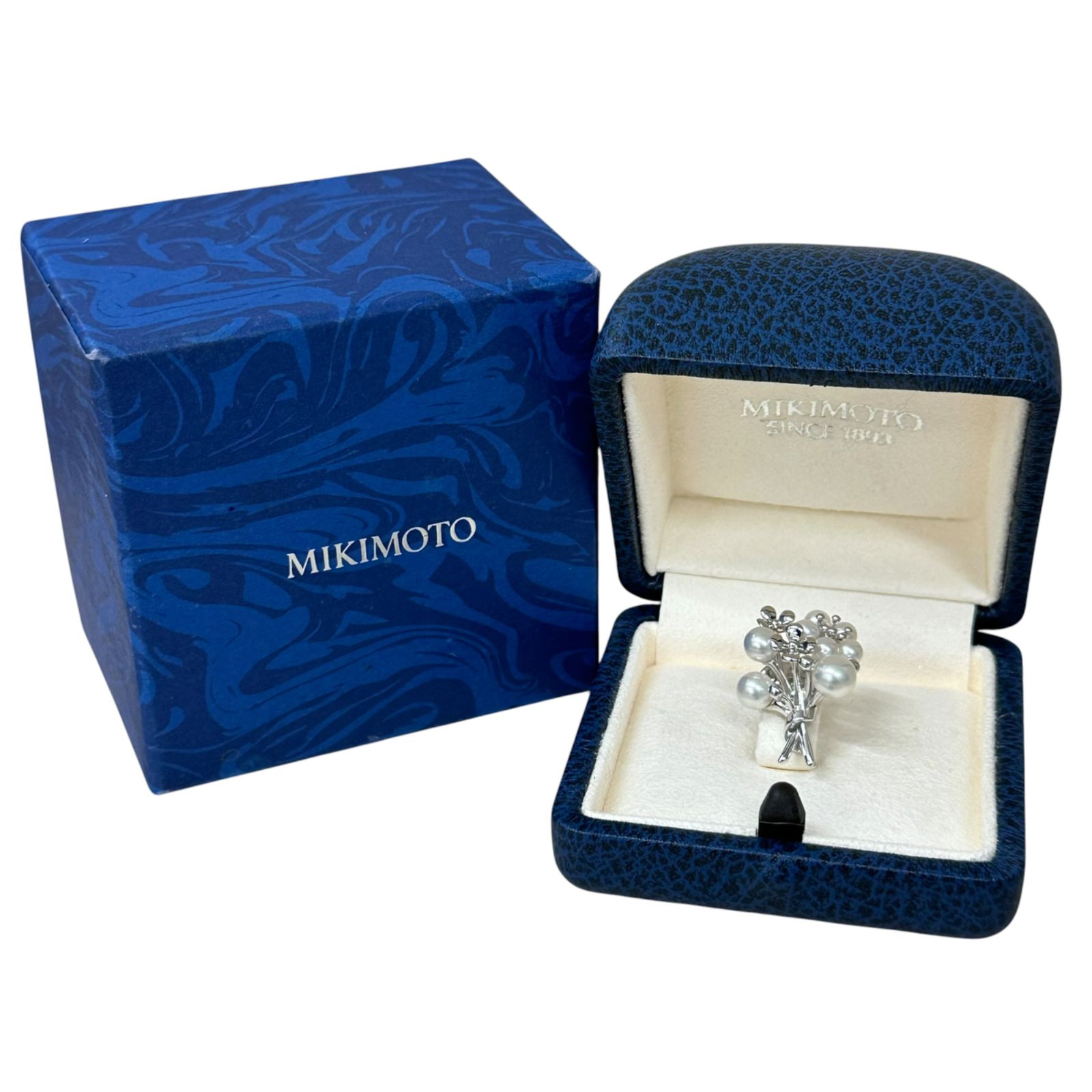 ✨美品✨MIKIMOTO　アコヤ真珠　ブーケ　花束　ピンブローチ　シルバー　SV925　現行モデル