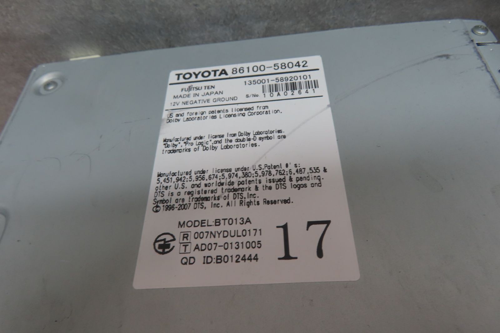 タッチパネル正常★動作保証付★F7382/アルファード/ヴェルファイア 20系前期　86100-58042/26041　HDDナビ　地図2012年 GGH20W GGH25W