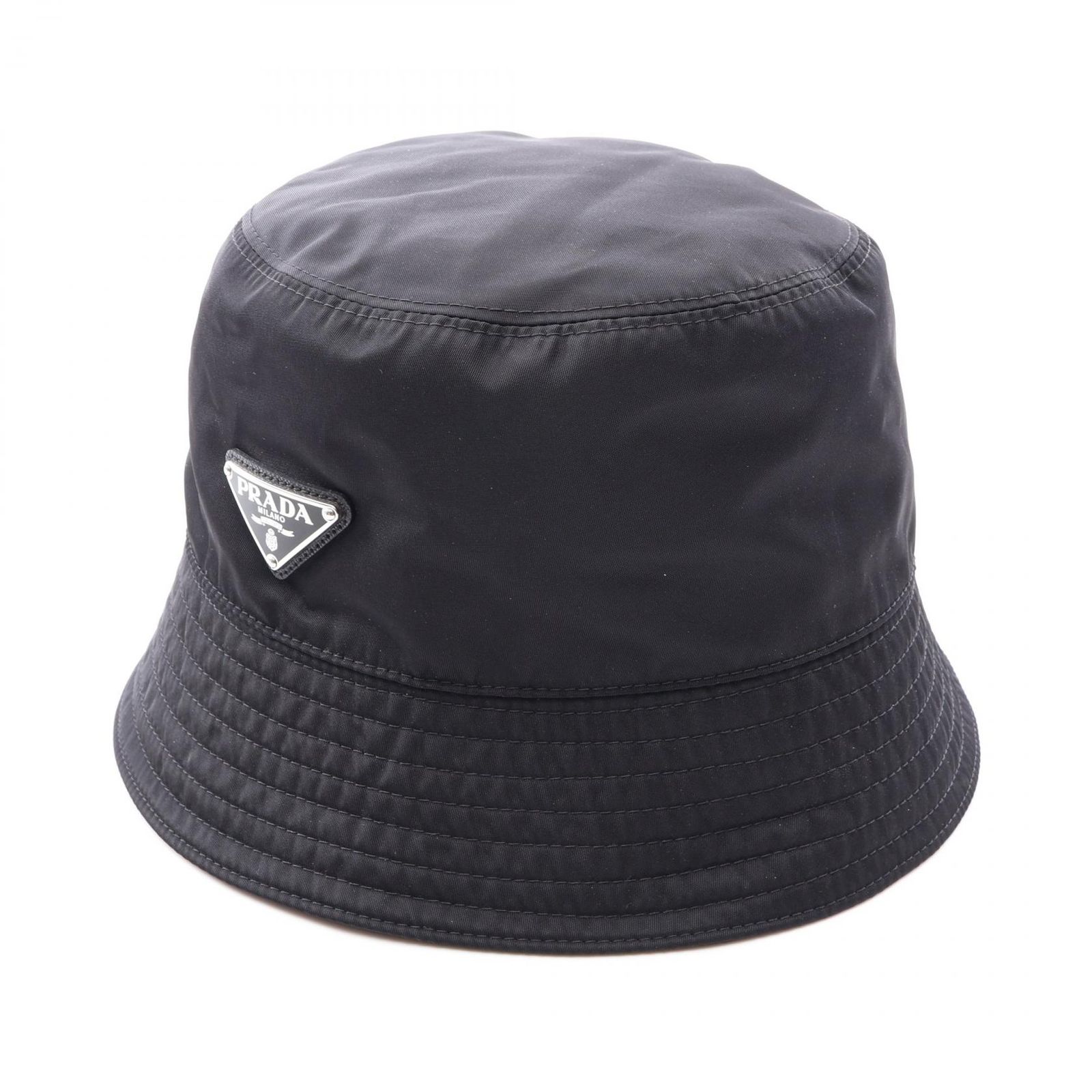 プラダ PRADA ハット Re-Nylon 三角プレート バケット 2HC137 ナイロン バケットハット ユニセックス Used A
