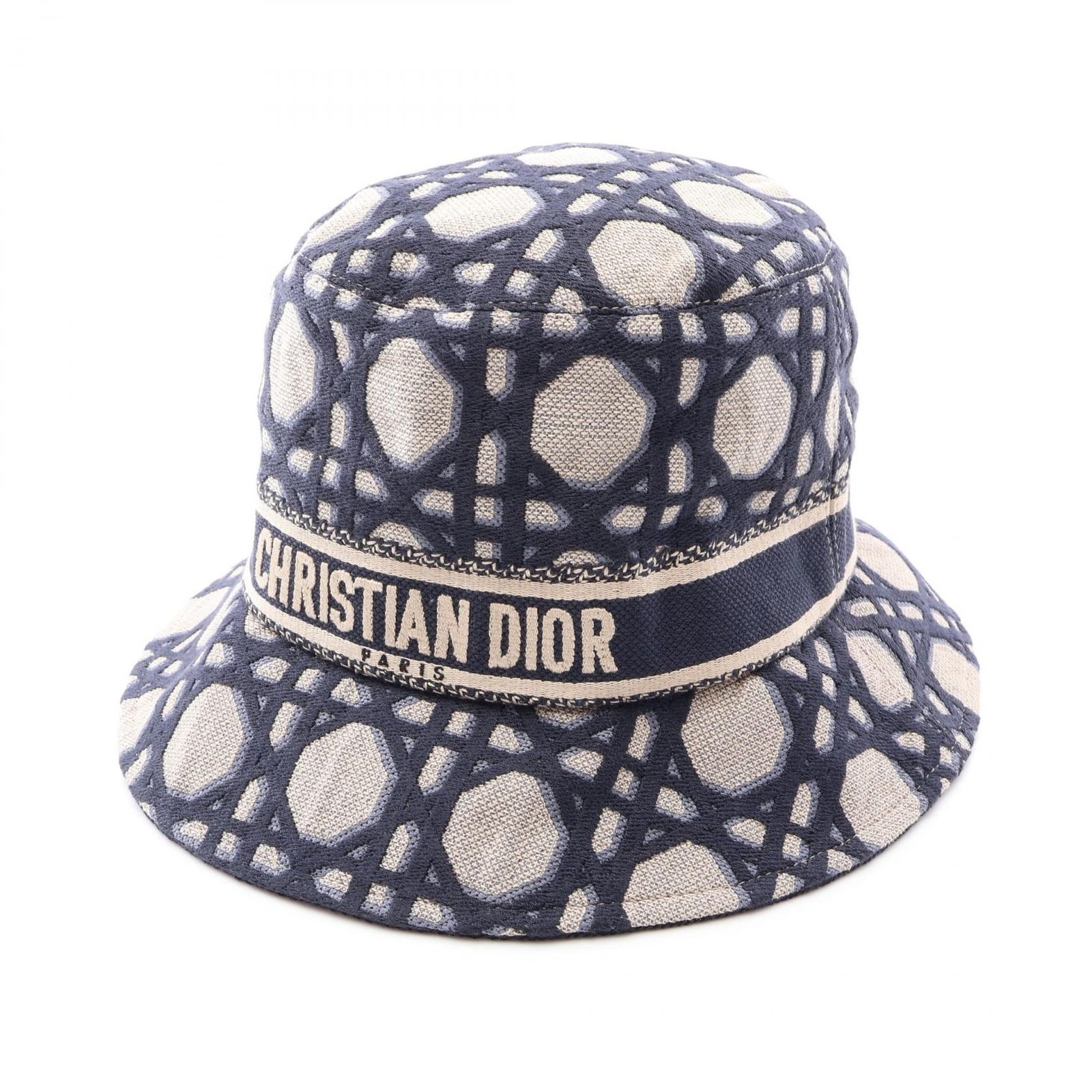 ディオール Dior ハット D-Bobby ボブハット マクロカナージュ バケット コットン バケットハット レディース Used A