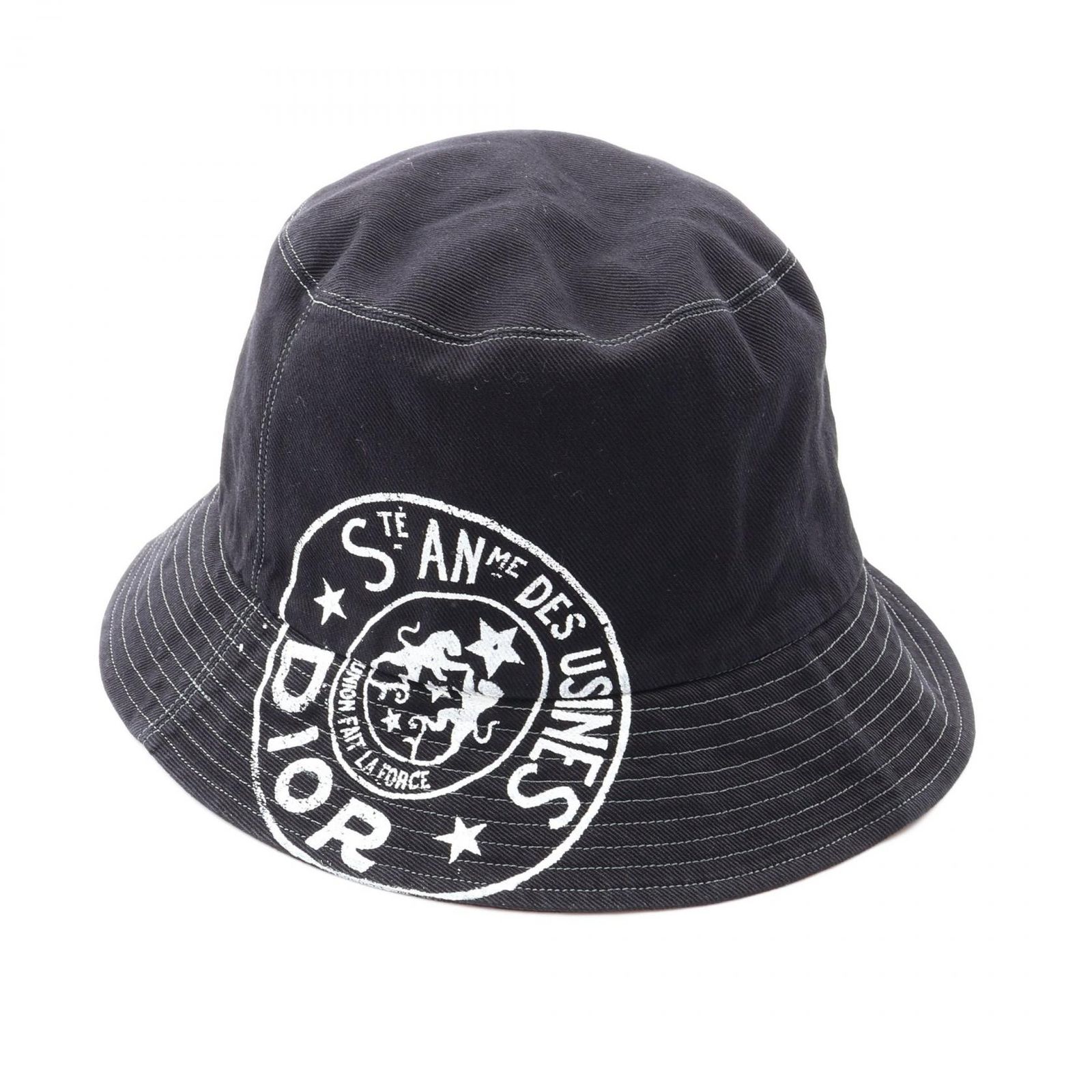 ディオール Dior ハット ボブハット バケット コットン 帽子 レディース Used A