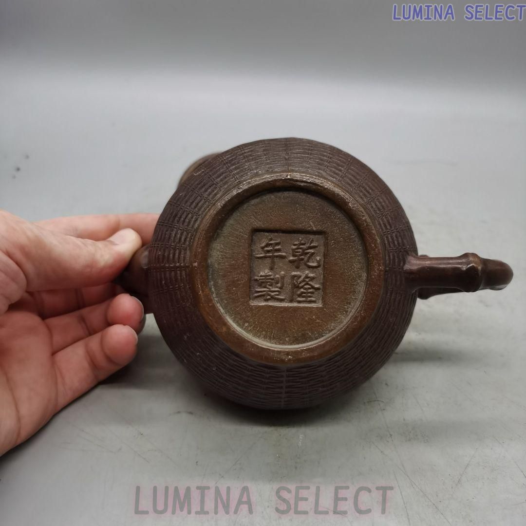 銅器 竹節壺 茶器 煎茶道具 装飾品 工芸品 置物 zw819