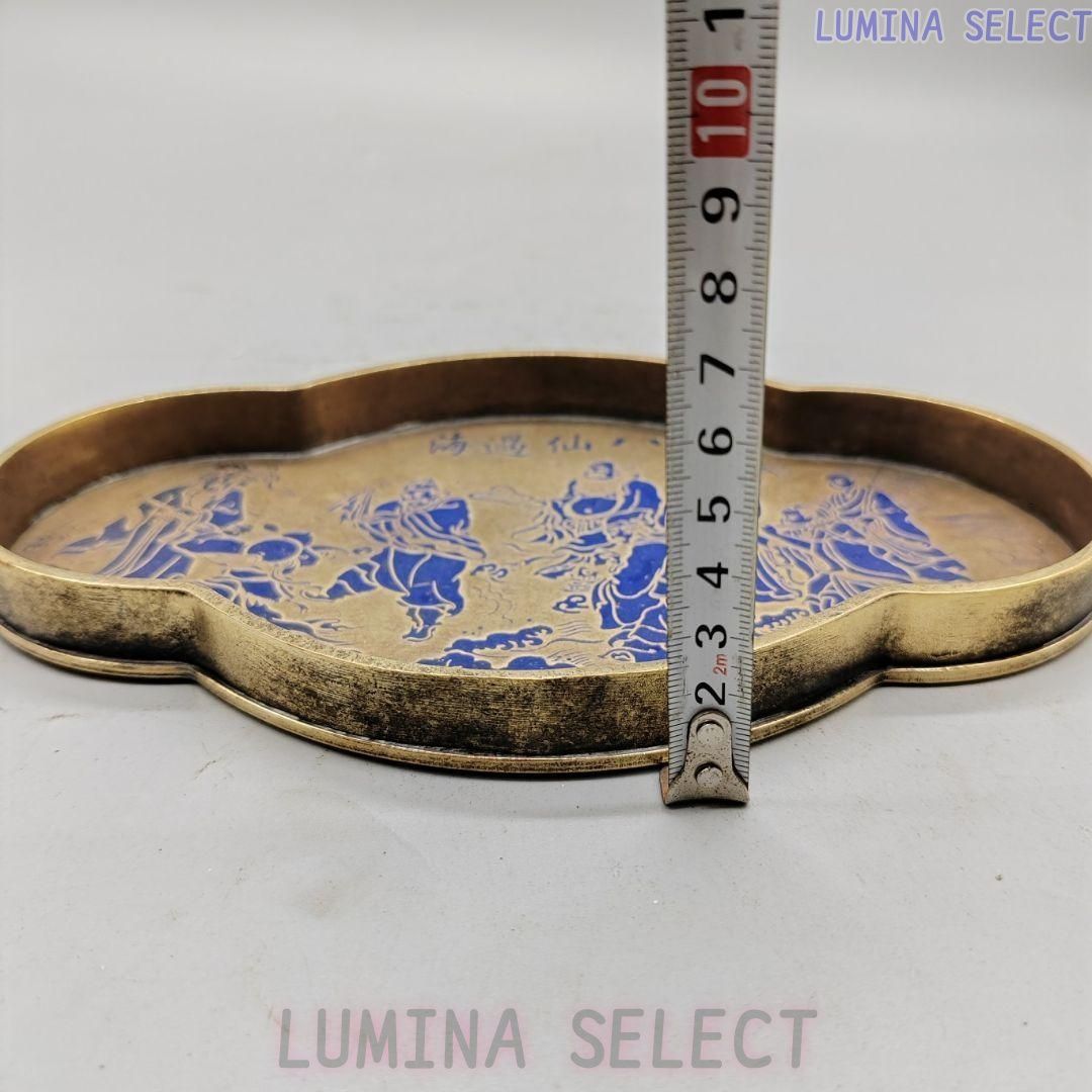 銅製 八仙過海盆 茶盤 乾泡台 茶道具 装飾品 現代工芸品 美術品 置物 銅製 八仙過海盆 茶盤 乾泡台 茶道具 装飾品 現代工芸品 美術品 置物