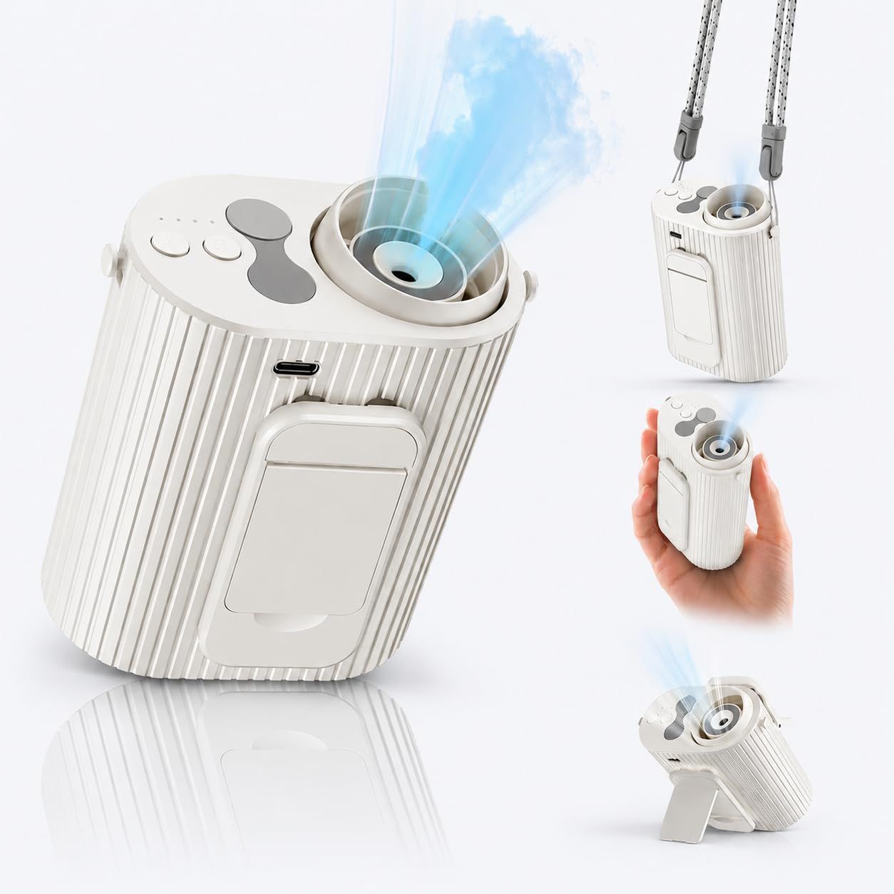 ★新品★【2026夏限定?業界初nano mist・風向調整可】 腰掛け扇風機 ミスト Balin ベルトファン 着脱式クリップ付き 腰掛けファン IP68防水 卓上クーラー 噴霧 冷風扇 ハンディファン 3段階風量 携帯扇風機 日傘/首掛け 883799b3 8,137円