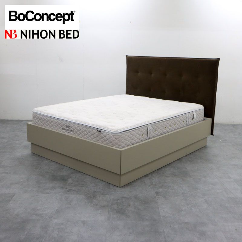 BoConcept×NIHON BED ボーコンセプト×日本ベッド LUGANO ルガーノ/ピロートップ シルキーポケット クイーンベッド ポケットコイル