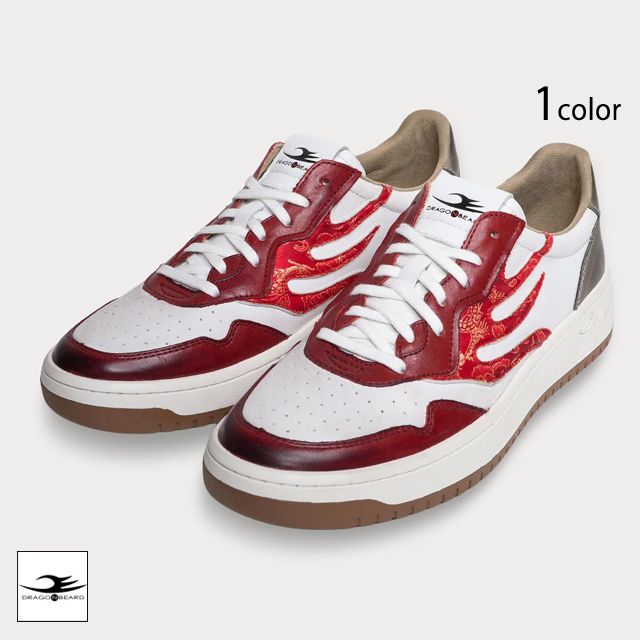 スニーカー[DB 1202 DEN WHT/RED-JP]◆DRAGON BEARD