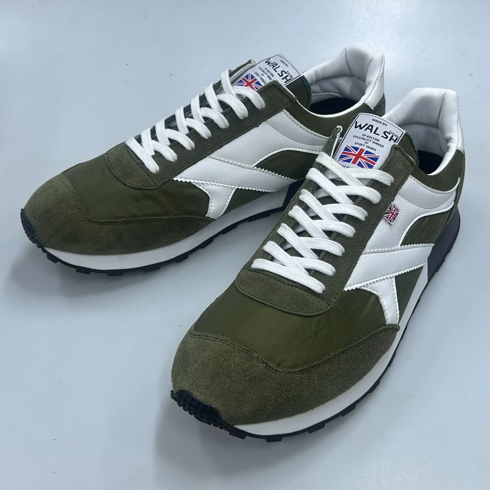 【新品、展示品】WALSH ウォルシュ TORNADO トルネード Olive/White UK8/26.5cm 定価¥29,700-(税込)_
