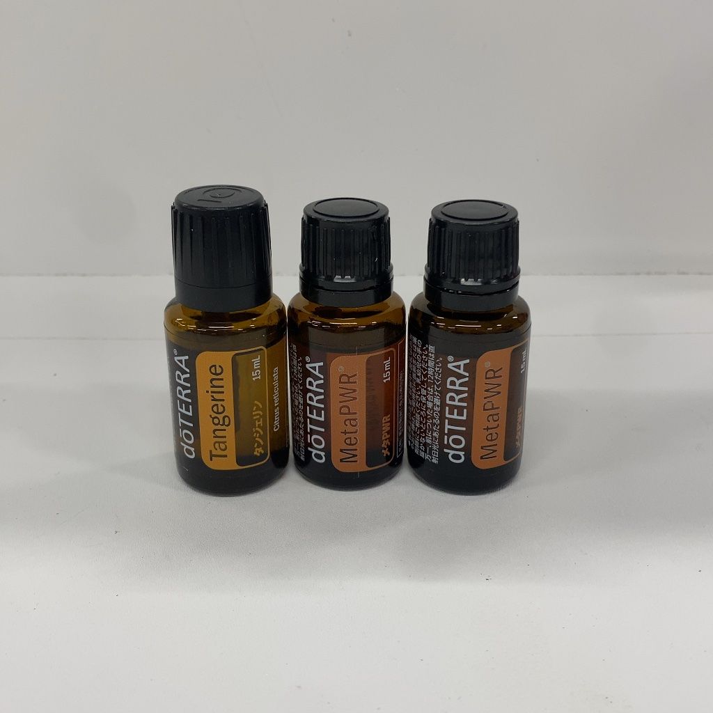 A1375 doTERRA ドテラ タンジェリン 15mL／doTERRA ドテラ MetaPWR メタPWR 15mL 2個 計3点セット 使用期限2028年7月